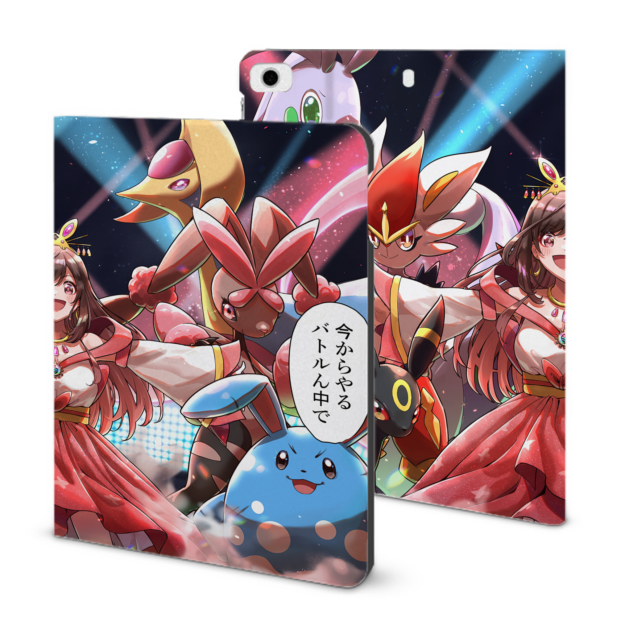 （画像用） ポケットモンスター Pokémon IPad ケース ブック型 PUレザー TPU 耐衝撃 軽量 薄型 ペン収納なし 全面保護 IPad 各モデル対応